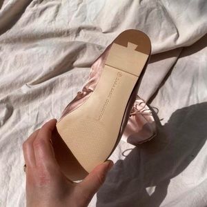 Pink silky Zara ballet sippers